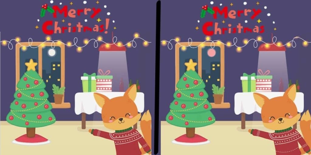 Spot the difference challenge: can you find the 5 subtle changes in these twinkling christmas scenes in under 9 seconds?