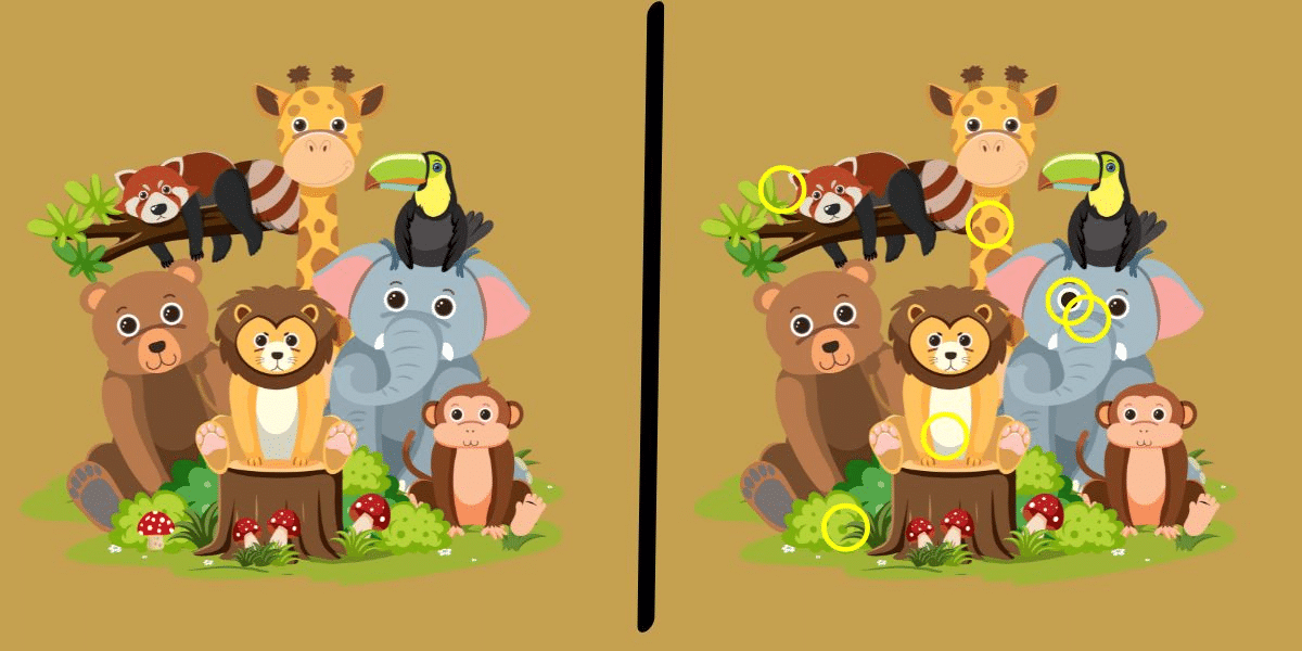 Spot the difference challenge: uncover the subtle secrets within these twin animal scenes in under 13 seconds - can you find all six?