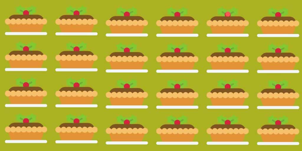 Can you spot the odd one out? Join the 7% who conquer this mince pie puzzle in under 6 seconds - find the odd one out challenge awaits!