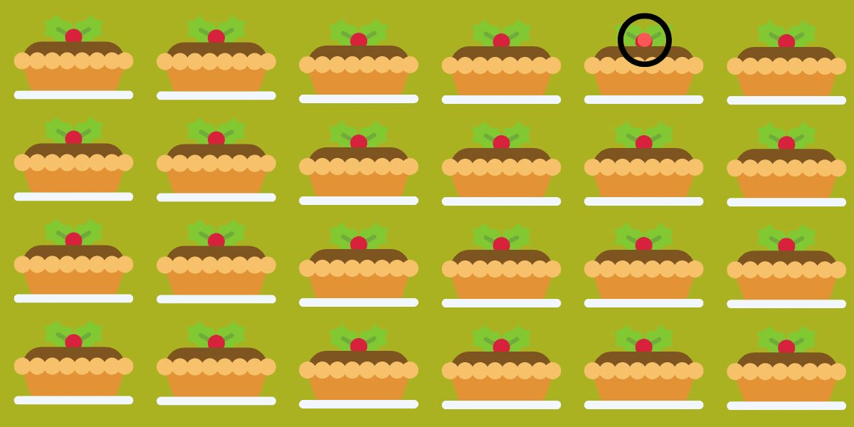 Can you spot the odd one out? Join the 7% who conquer this mince pie puzzle in under 6 seconds - find the odd one out challenge awaits!