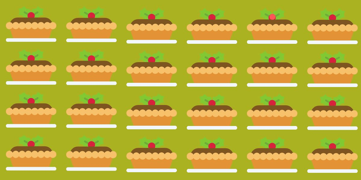 Can you spot the odd one out? Join the 7% who conquer this mince pie puzzle in under 6 seconds - find the odd one out challenge awaits!