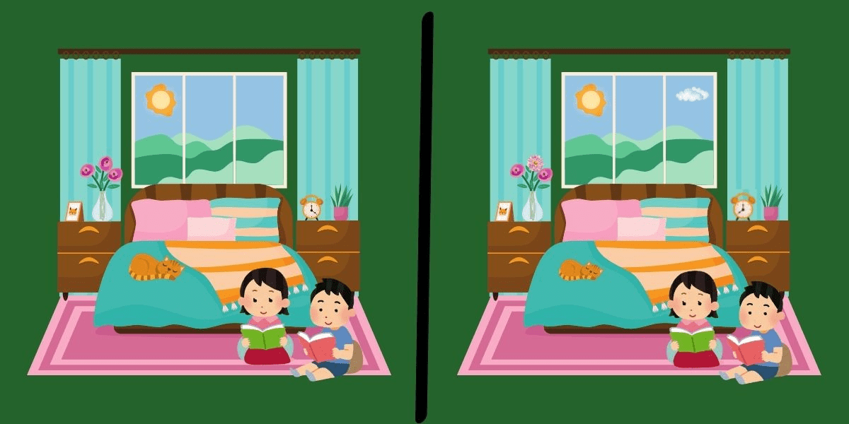 Spot the difference challenge: can you find the 5 subtle changes in these nearly identical bedroom scenes in under 10 seconds?